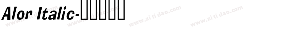 Alor Italic字体转换